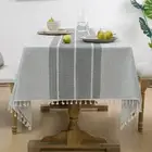 Outdoor Tablecloth Rectangle, Waterproof Linen Cotton Farmhouse Table Cloths ...