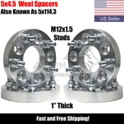 4Pc 5x114.3 (5x4.5) Wheel Spacers 1" (25mm) Thick 12x1.5 Studs 5x4.5 to 5x4.5 (for: Mazda)