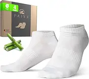 [PAIXX] Premium Bamboo Trainer Socks Pack of 8, 43-46 & 39-42, Men & Women - Breathable, Antibacterial Ankle Socks Against Sweaty Feet - Lint-Free Anti Odour Bamboo Socks