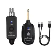 2.4GHz Microphone Wireless System Converter Adapter XLR Transmitter Receiver