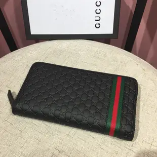 全新 現貨全新Gucci 古馳男士皮夾 真皮長夾 手拿包 零錢包 多卡位 十字紋 男用長夾 情侶拉鏈錢包 女款皮夾