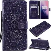 Case for Samsung S22 Plus Wallet Flip case with 2& Tempered Glass Screen Protector[2 Card Slot][Magnetic][Stand] Sunflower Embossed Strap PU Leather 360° Shockproof Flip Folio,Black