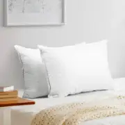 Giselle Bedding Set of 2 Goose Feather and Down Pillow - White