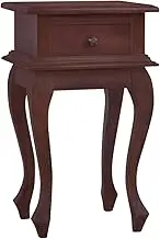 Solid Mahogany Wood Nightstand with 1 Drawer Bedside Cabinet Storage Table Bedside Table Sideboard Side Cabinet Console Table Bedside Table End Table Furniture
