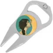 Kissing the Moon Golf Ball Marker Divot Repair Tool Bottle Opener