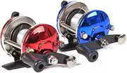 GANAZONO Fishing Line Spooler Wheel Drum Style Fishing Wire Winder Compact and Lightweight for Easy Thread Control and Efficient Use Red