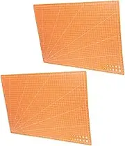 2pcs Double Sided Cutting Pad Double-Sided Cutting Board for Crafts Sewing Mat for Quilting Quilting Mat Modeling Projects Board Pp Orange