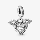 *BRAND NEW* Pandora Sterling Silver Heart and Angel Wings Dangle Charm 798485C01