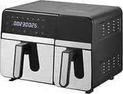 [HEALTHY CHOICE] 10L Digital Dual Zone Air Fryer - State-of-the-Art Technology, 8 Preset Programs, Superheated Air up to 200°C. Family Size, Two Independent Fans, Non-Stick Detachable Drawers