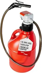 TERA PUMP Genuine 2nd Gerantion 3GPM, 4AA Battery Powered Fuel Cell Transfer Liquid Gas Pump, 51 inch Hose Fitting Any Racing can (VP FLO-Fast Summit Mr. Gasket LC LC2 Scribner Utility)