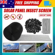 30/90m Solar Panel Bird Proofing KIT Stainless-Steel Mesh 100Aluminium Fasteners
