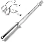 HCE 6Ft Olympic Barbell Bar - 6 Foot OLY Bumper Barbell with Spring Collars - Olympic Bar for Weightlifting Bodybuilding - OLY Straight Bar - 72" - 500lbs Cap