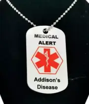 Medical Alert necklace for Addisons Disease