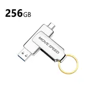 Move Speed 256GB 2 in 1 USB Type-C / Type-A Flash Drive USB 3.0 LDX Series