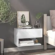 Floating Nightstand, Modern Design Side Table, Wall Mounted Bedside Table for Bedroom and Small Spaces, 46 x 29.5 x 30 cm