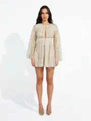 BNWT ALICE MCCALL SHELL ZSA ZSA FEATHER MINI DRESS - SIZE 6 AU/2 US (RRP $899)
