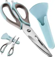 Ubiuo Kitchen Scissors-Heavy Duty Kitchen Shears Stainless Steel,Comes-Apart Detachable Kitchen Shears,With Magnetic Holder