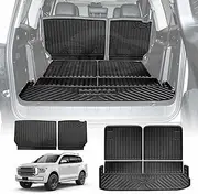 X-CAR 3-Pcs Boot Liner Back Seat Protector for GWM Tank 500 Tank500 2024-2025 All Weather Heavy Duty Cargo Car Trunk Kick Mats