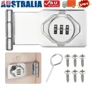 3 Digits Cabinet Combination Password Hasp Lock Door Security Slide Latch Lock