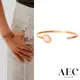 AEC PARIS 巴黎品牌 白鑽粉水晶手環 可調式簡約金手環 BANGLE BOLINA