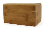 Large Bamboo Box Funeral Cremation Urn for Ashes, 125 Cubic Inches