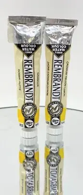 Rembrandt Watercolor Paint 20mL Tube Duo: Gamboge + Cadmium Yellow Lemon