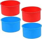 LAPYAPPE Non-Stick Silicone Cake Moulds 4pcs Set of Baking Molds for Easy Cake Mousse Preparation