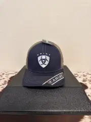 Ariat Mens B-Fit Shield Logo Patch Mesh Back Snapback Cap Hat