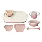 LE CREUSET Baby Tableware Set Milky Pink Bear Plate Ramekin Mug Spoon Newborn