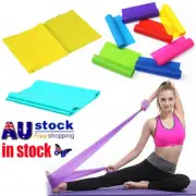 1.2m Elastic Yoga Stretch Resistance Bands Exercise Fitness Band Theraband AU
