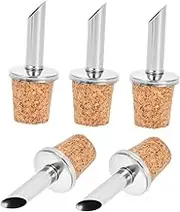 ASAKKURA 5Pcs Olive Oil Bottle Pourer Spout Leakproof Cork Stopper for Controlled Pouring of Olive Oil Wine and Vinegar Fit for Various Bottle Types