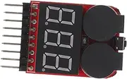 CHICAMPERA Ion Battery Tester with Alarm Lipo Capacity Check Tool with Low Voltage Alert Led Indicator for Safe Battery Supply Management