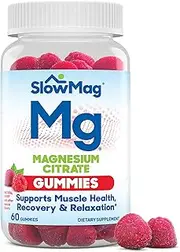 SlowMag Mg Muscle Health + Recovery Gummies, Magnesium Citrate in 60ct
