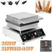 Electric Waffle Pancake Maker Waffle Stick Machine Pine Tree Mould Home 1750W
