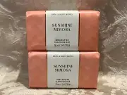 Bath & Body Works SUNSHINE MIMOSA Shea Butter Bar Soap Set