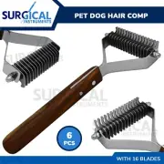 6 Pcs Dog Brush for Deshedding Dematting Pet Grooming Cat Hair Comb 16 Blades