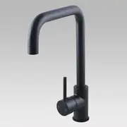 Electroplated Brass Matte Black Swivel Spout Kitchen Mixer Tap