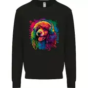 A Retro Poodle Dog Kids Sweatshirt Jumper
