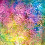Quilting Fabric Batik 50cm x 100cm Sewing Patchwork Applique Floral Multi Colour