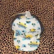 Vintage 365 Kids Garanimals Gray Mesh Snap Back Sharks Palm Trees Casual Cap