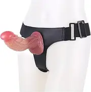 HGDTYRI Silicone Strap-On Dildos, 19cm Strap-On Penis for Women Removable Animal Penis with Strong Suction Cup SM Erotic Sex Toys for Men Couples(A)