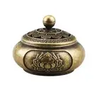 Lotus Incense Burner Antique with Lid Copper Incense Burner Lotus Incense Holder