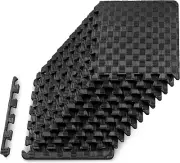 Prosourcefit Exercise Puzzle Mat ½ In, Checkered EVA Foam Puzzle Floor Mat with