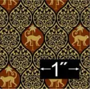 BRODNAX PRINTS 1 Inch Scale Dollhouse Wallpaper: Monkeys (3 Sheets) (BP1AN101)
