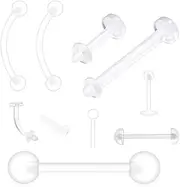 [BodyJewelryOnline] 10 Pck Bioflex Retainers Nose, Tongue, Eyebrow, Nipple, Labret