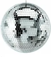 Disco Mirror Ball DJ Light Silver Dance Party Stage Lighting (12 Inch (Diameter 30cm))