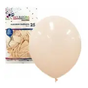 25pk Peach Macaron Latex Balloons 30cm