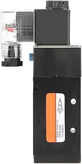 Spacnana 4V310-10 2 Position 5 Port Pilot Operated Electromagnetic Valve, Low Energy Consumption, G3/8 Solenoid Valve with Aluminum Alloy (DC12V)
