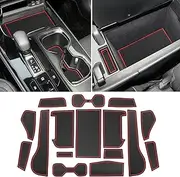 Auovo Cup Holder Insert Liners Compatible with Lexus NX Accessories 2022 2024 2024 2025 Cup Holder Door Slot Pad Center Console Mats Car Interior Trim (Red)
