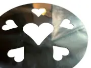 Crate and Barrel Cupcake / Cake Stencil Steel. Hearts Valentine's Dusting Sugar